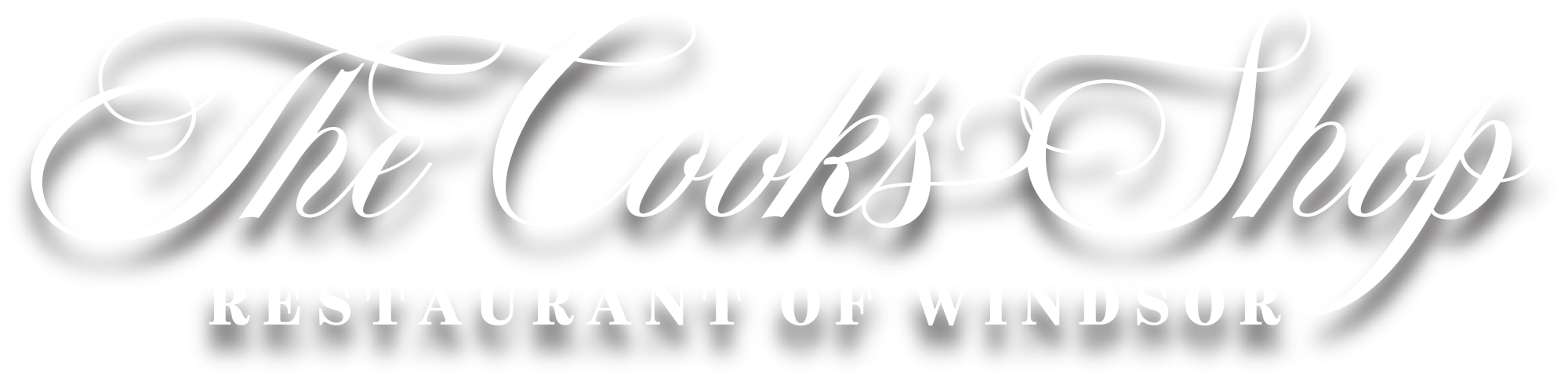 The Cook's Shop Wordmark and caption restaurant of Windsor